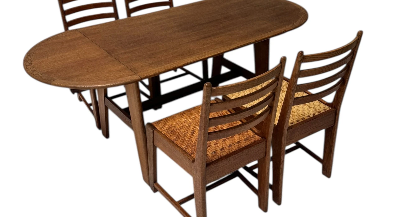 Modernist Art Deco Dining Room Table by Bas van Pelt for My Home, 1930s